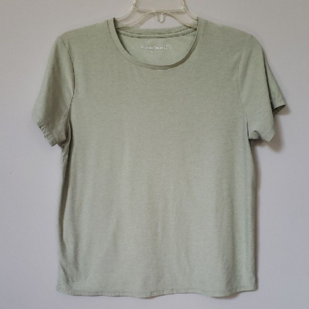 Outdoor Voices Shirt Womens L Spring Green S/S Tee Athletic Sporty Gorpcore Camp